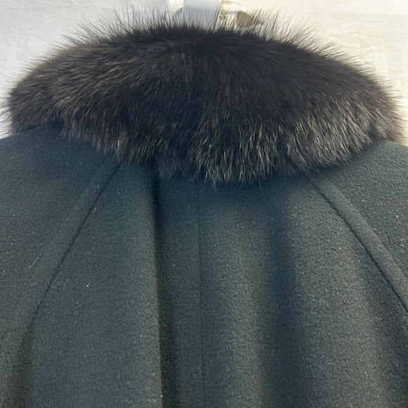 Glamorous Marvin Richards Lambswool Full Length Black Winter Coat with F… - Picture 9 of 12